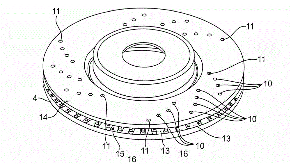 Internally ventilated brake disk