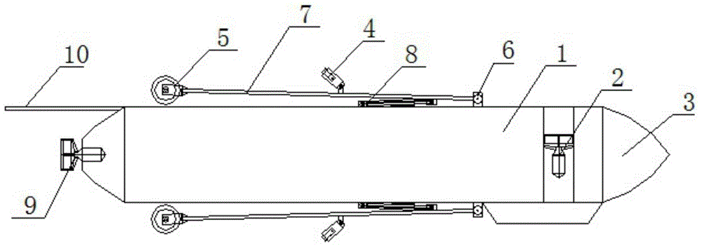 Pipeline underwater robot detection device