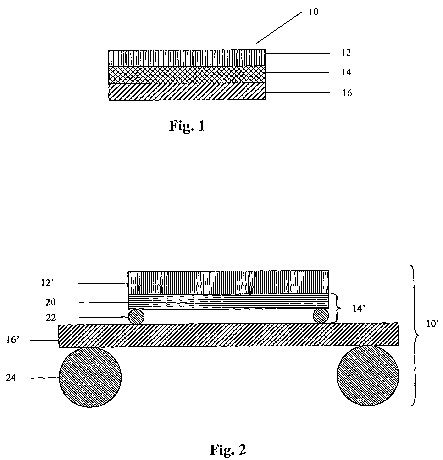 Expansion constrained die stack