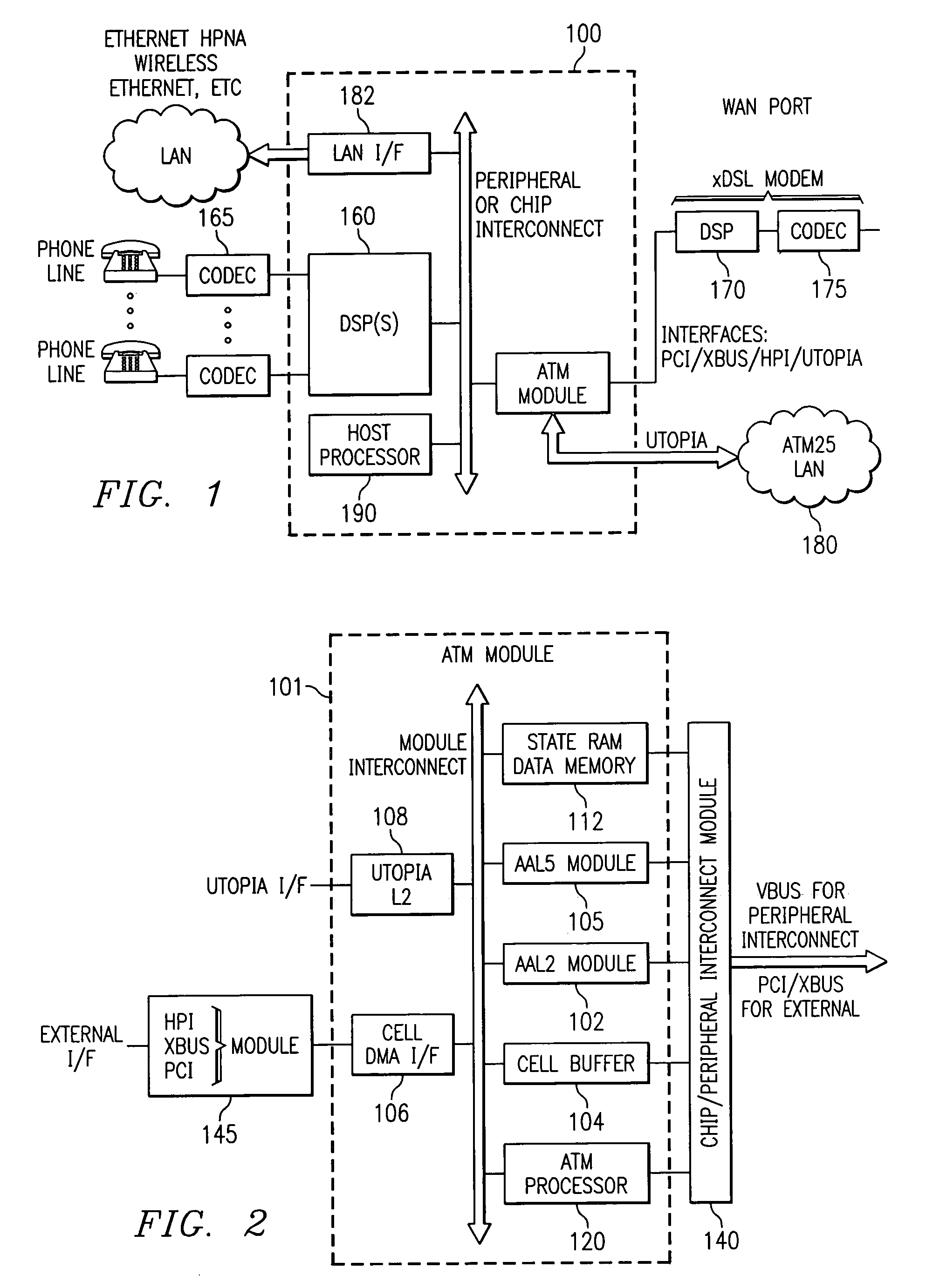 AAL2 transmitter for voice-packed and signaling management-packed interleaving on an ATM connection