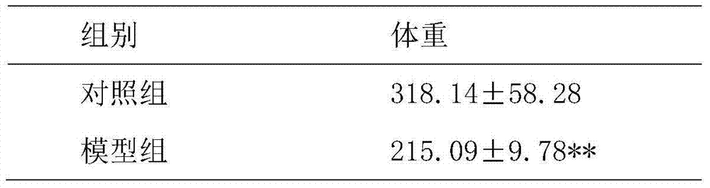 Method for building insufficient spleen water-dampness stopping animal model