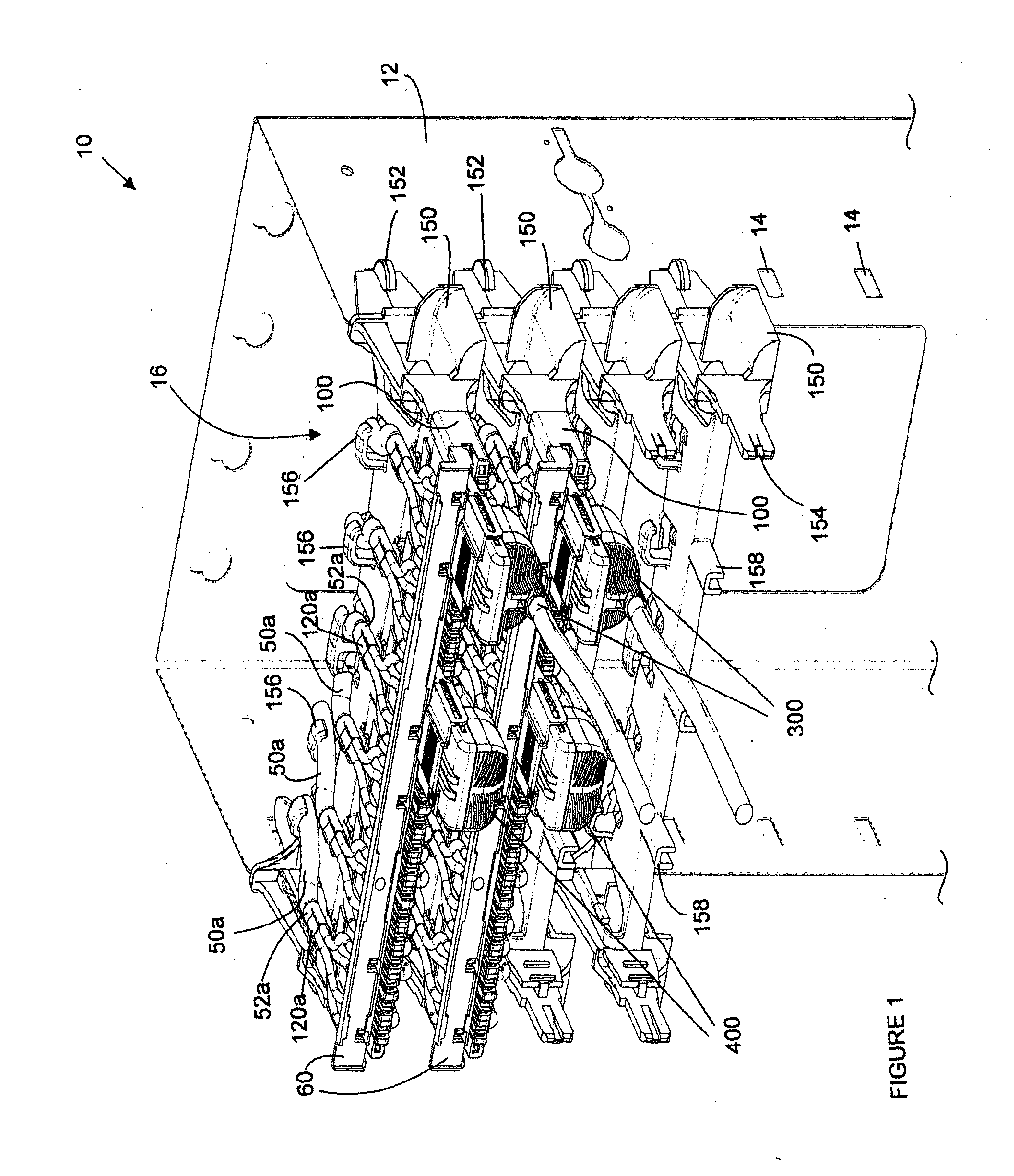 Telecommunications cabling system, and electrical connection module shielding interface therefor