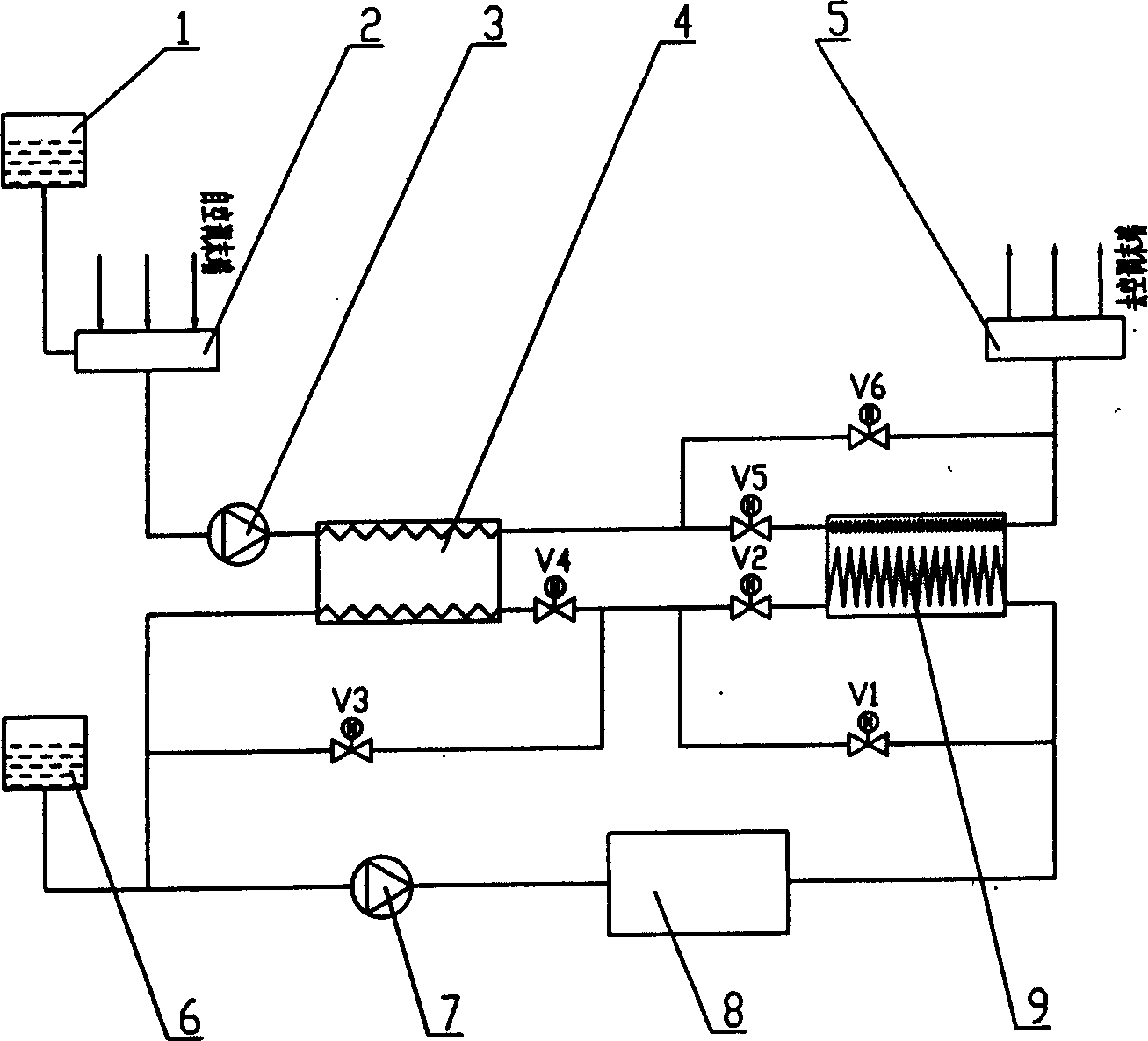 Ice storage air conditioning system cmbined with internally and externally melting ice