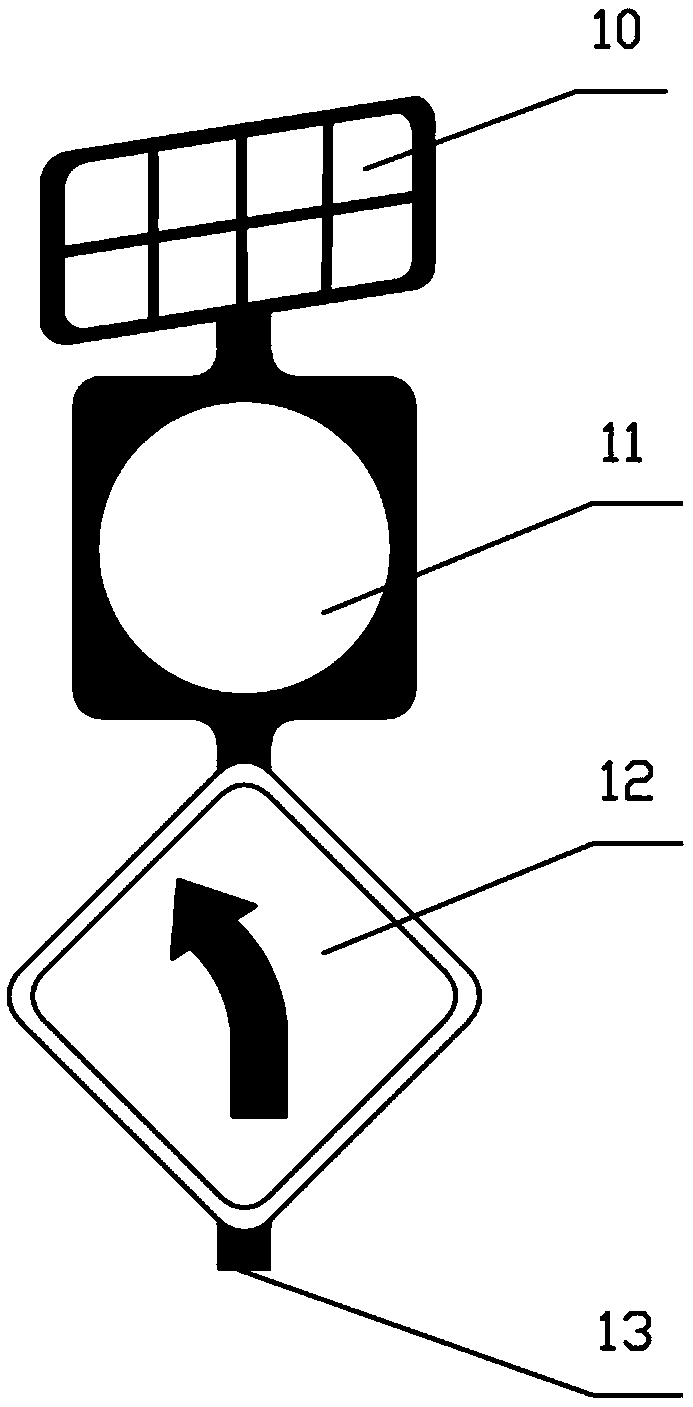 Visual guidance system for curved sections of long and large bridges on expressways