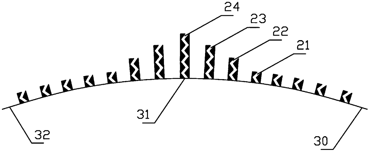 Visual guidance system for curved sections of long and large bridges on expressways