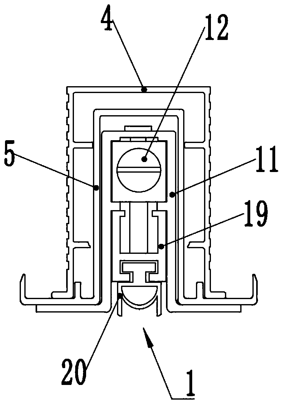 Aluminum wood door with door bottom seam automatic sealing device and production process thereof