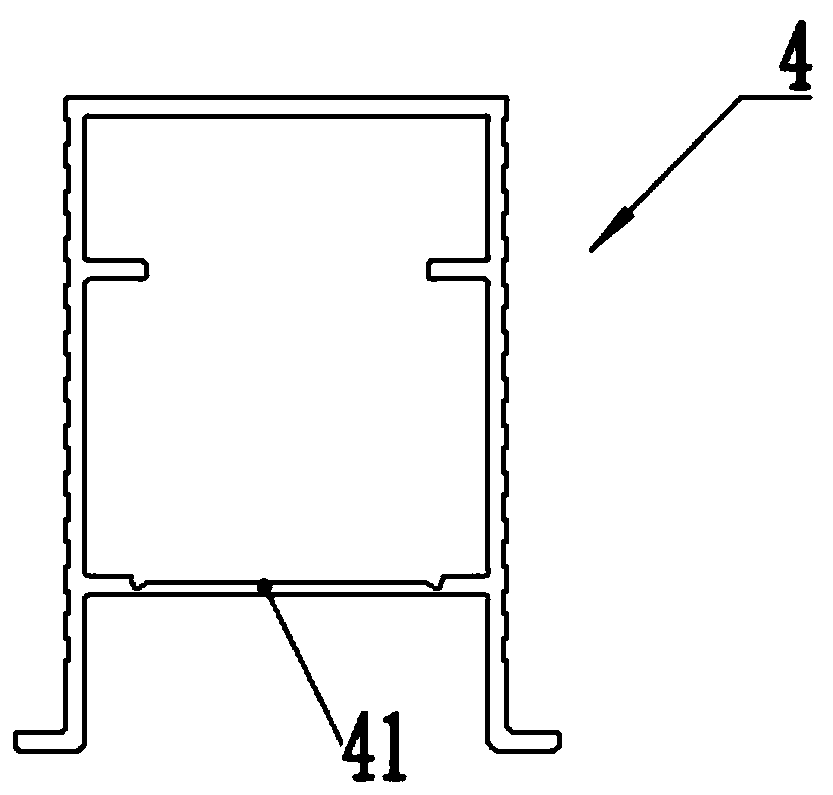 Aluminum wood door with door bottom seam automatic sealing device and production process thereof