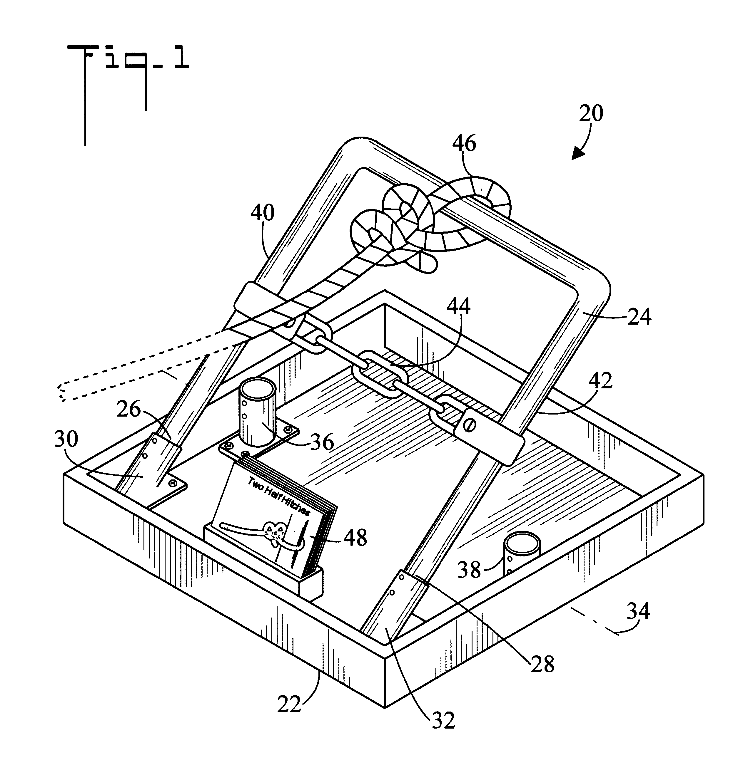 Apparatus for practicing knot tying and method of use