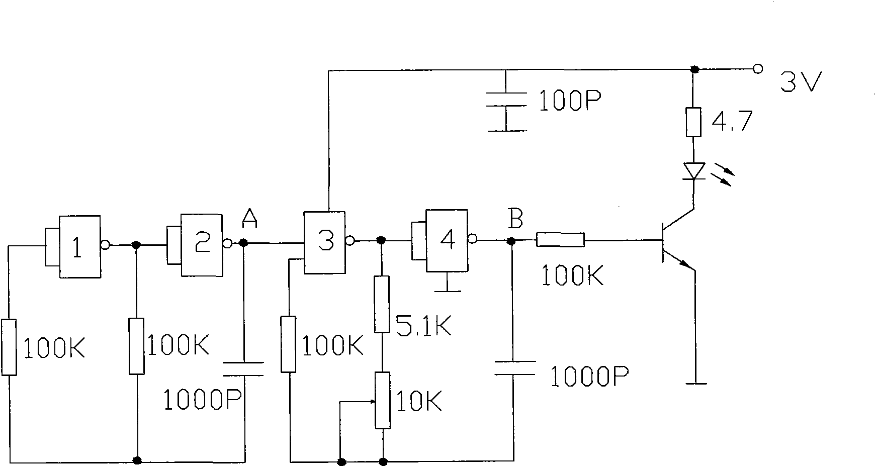 Infrared signal transmission circuit of remote controller