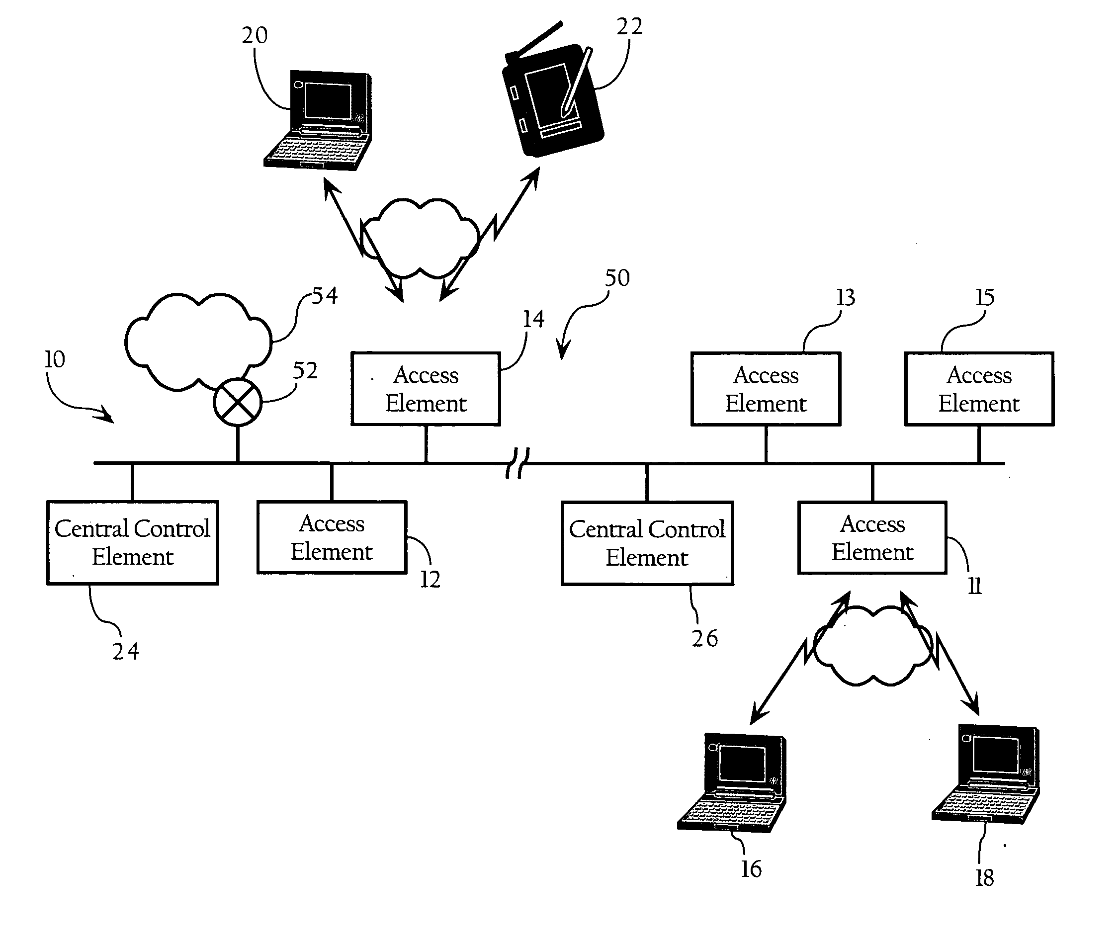 Location of wireless nodes using signal strength weighting metric