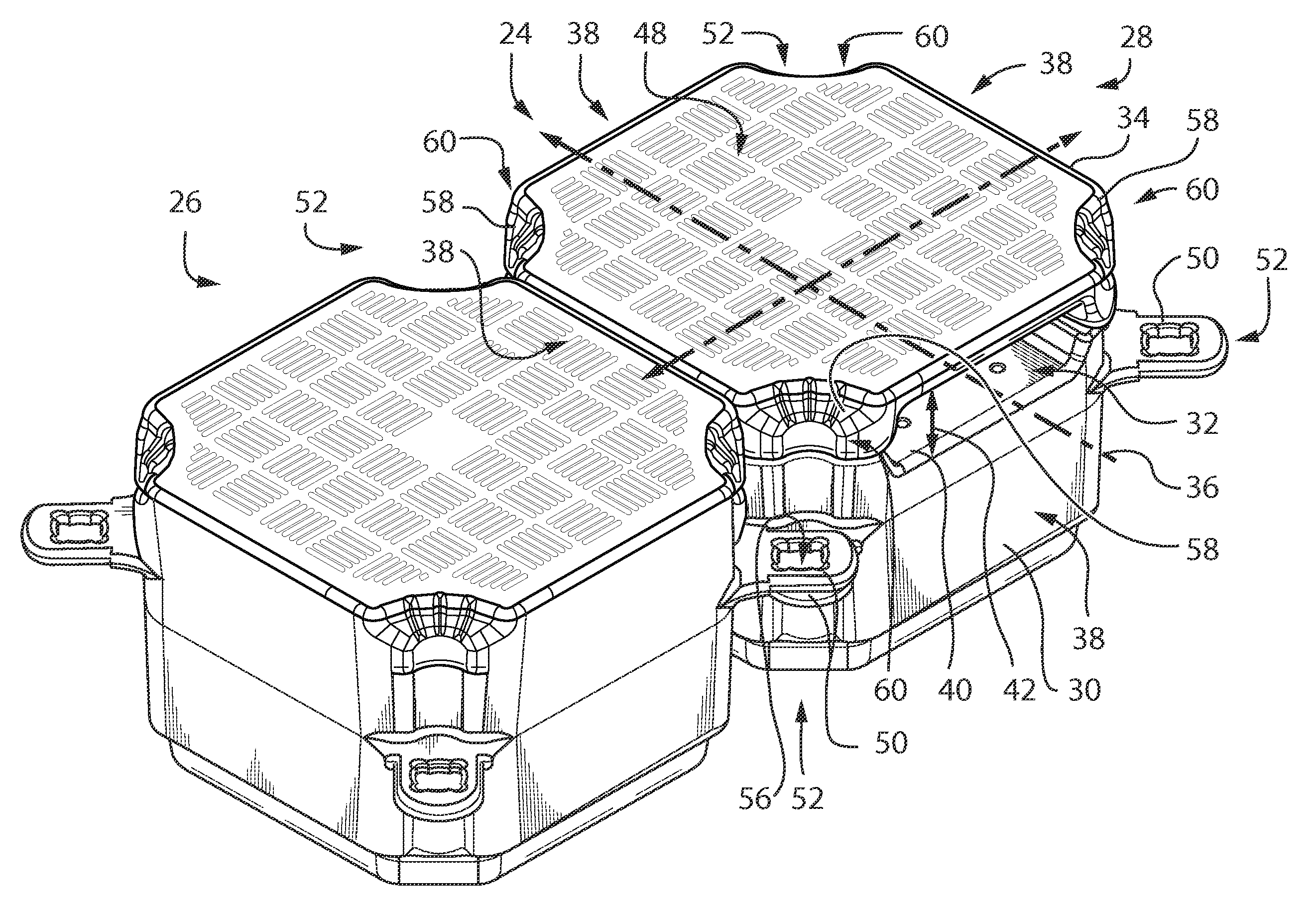 Floating dock and dock unit for making such