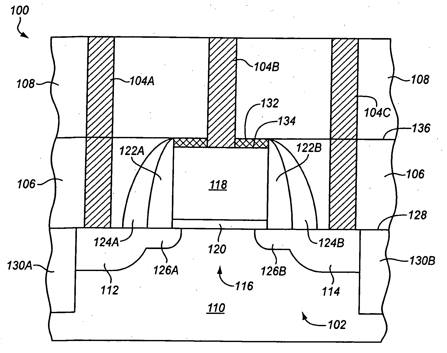 Transistor having an etch stop layer including a metal compound that is selectively formed over a metal gate, and method therefor