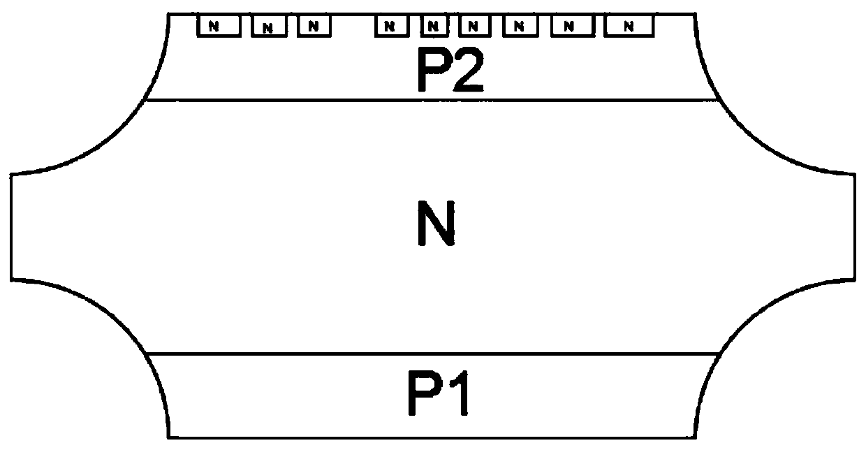 Thyristor chip junction terminal structure