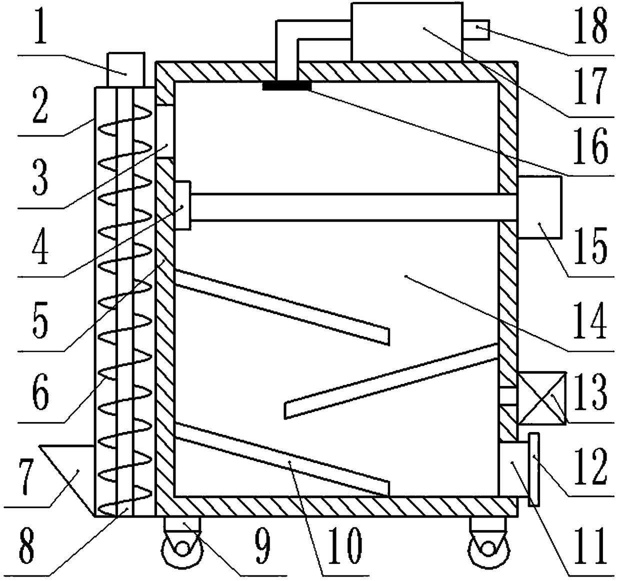 Portable straw smashing and drying device