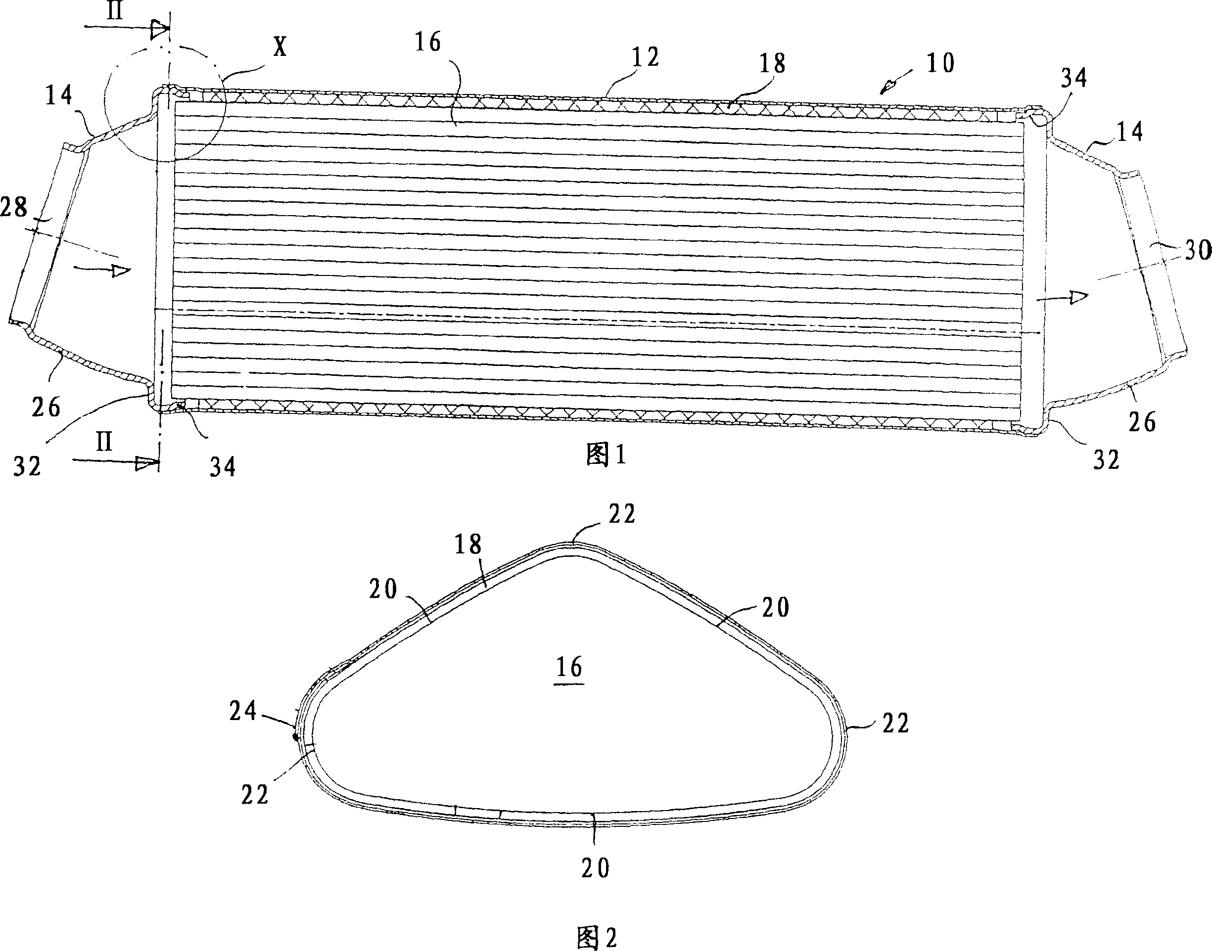 Device for purifying exhaust gases of a motor vehicle and method for the production thereof