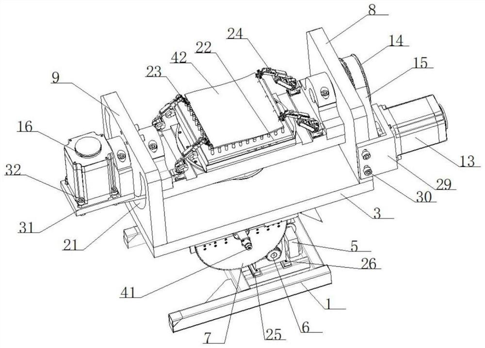 Array type supporting auxiliary device for electrolytic machining of large-size weak-rigidity thin-wall part