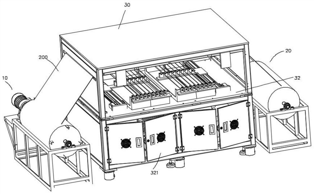 Nanofiber filter layer production device