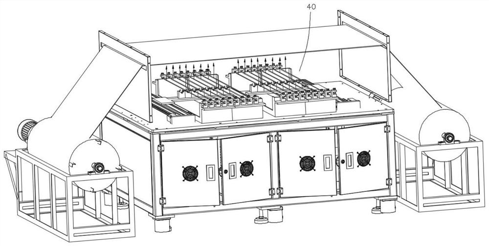 Nanofiber filter layer production device