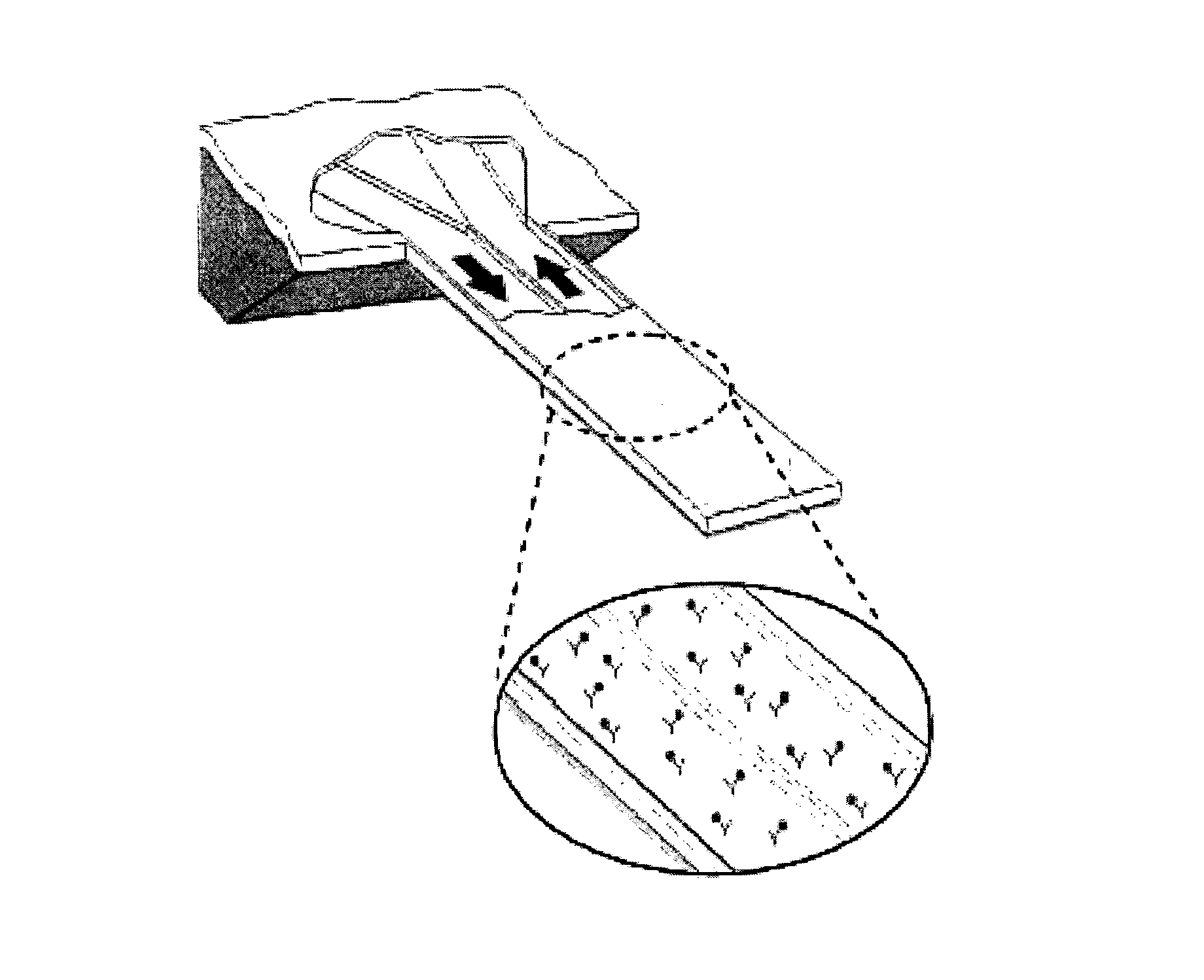 Suspended microchannel detectors