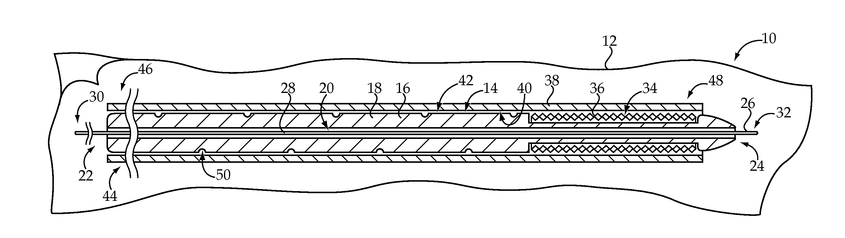 Medical device delivery catheter and medical device delivery system using same