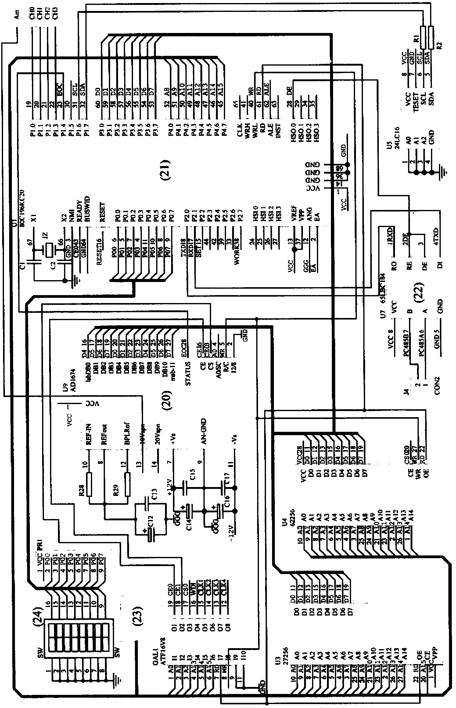 Online monitoring device for water content of SF6 gas in high-voltage switch electrical equipment