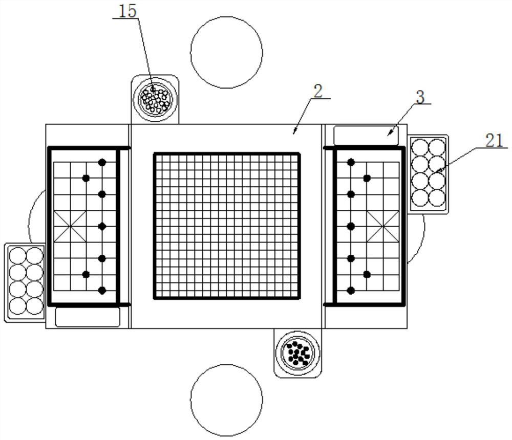 Multifunctional game chessboard table for leisure in community park