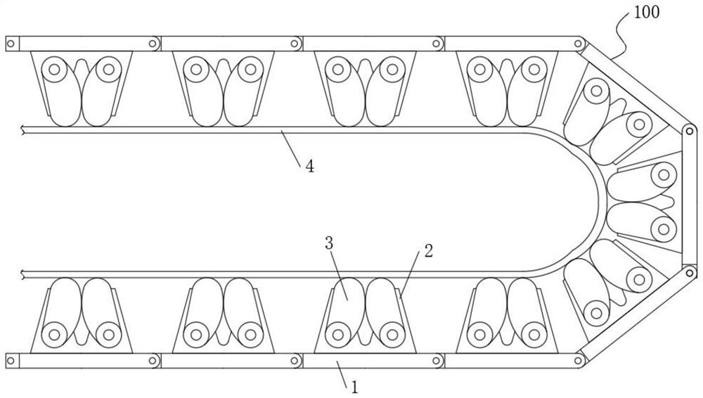 A threading device for cable installation