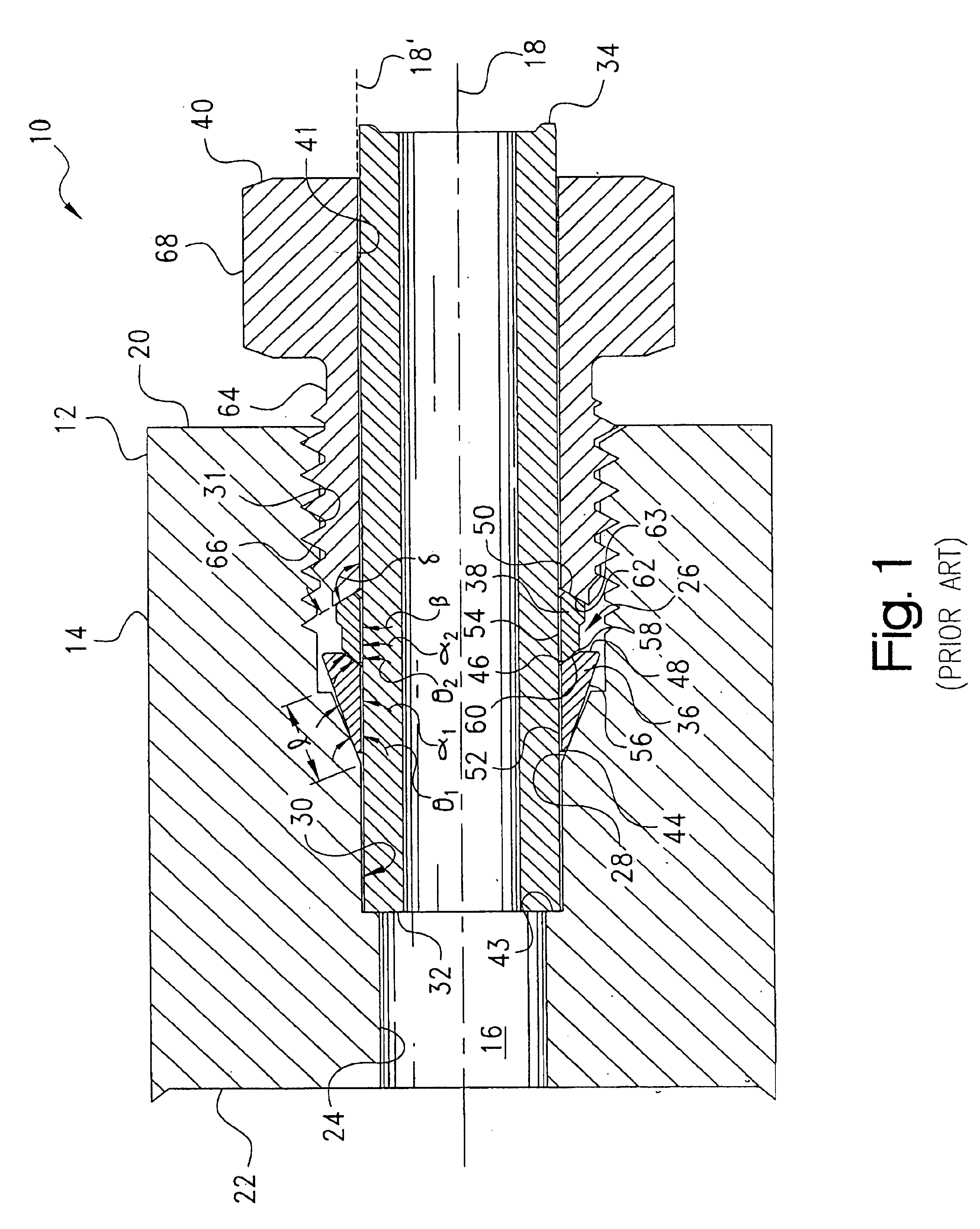 Tube fitting for medium pressure applications