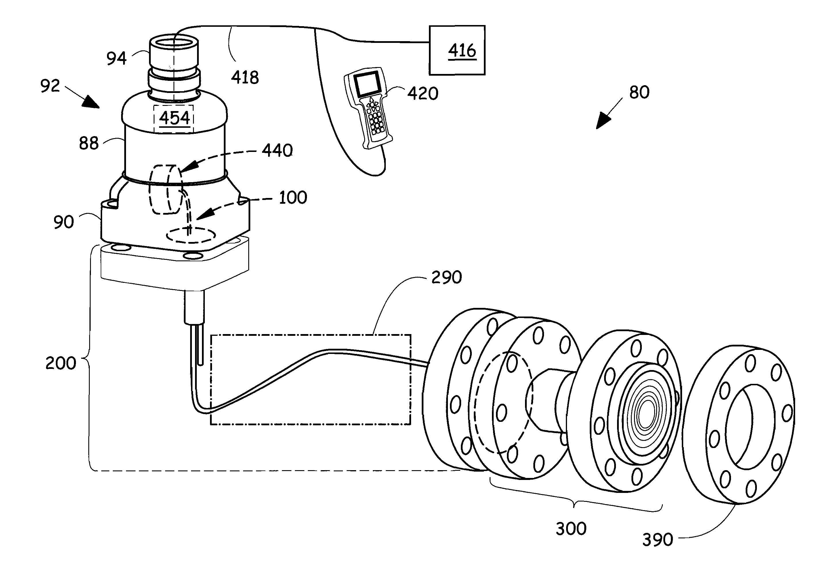 Remote seal process pressure measuring system