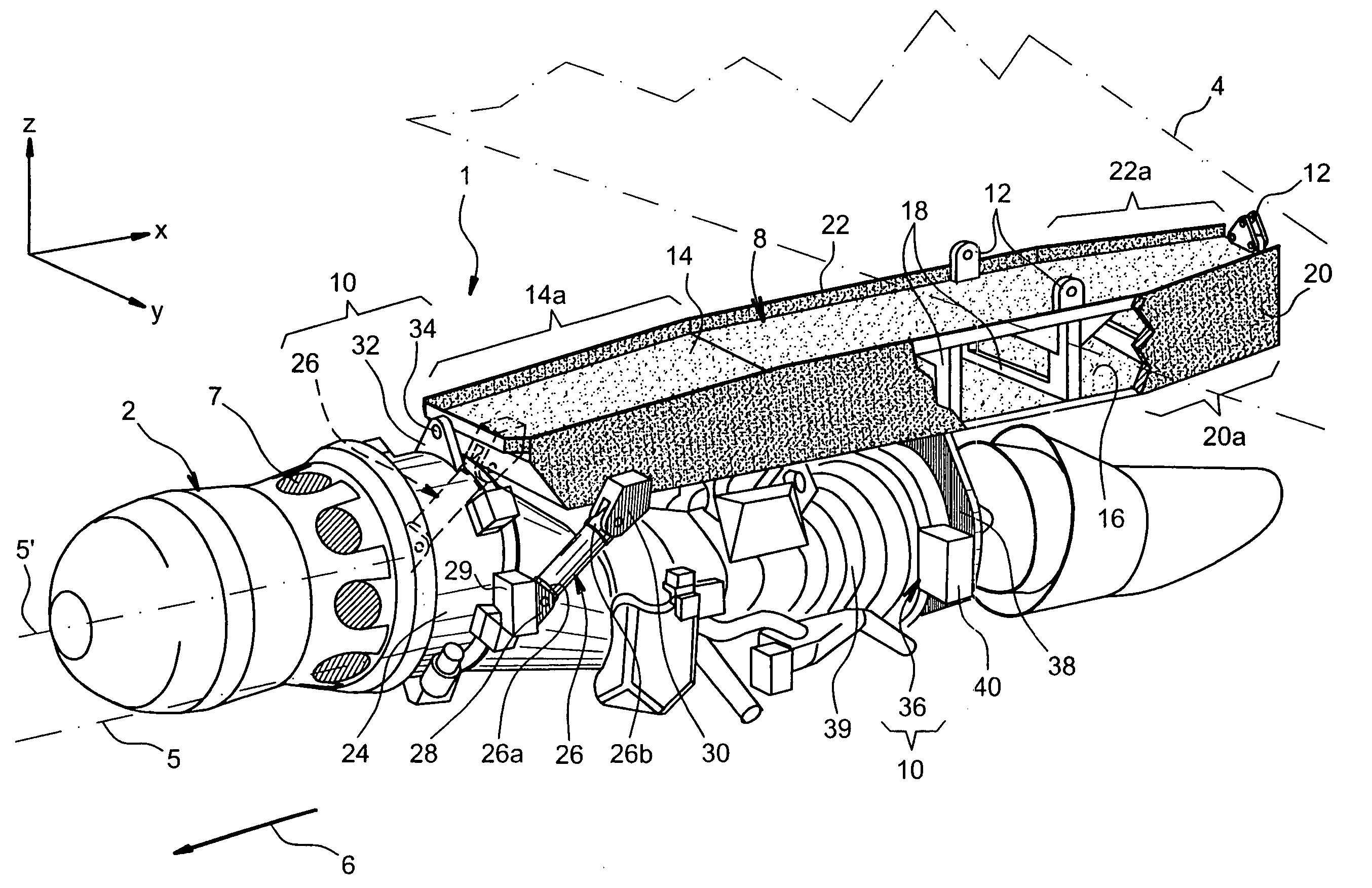 Structure for mounting a turboprop under an aircraft wing