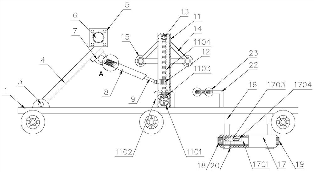 Clamping and feeding device for cable laying in cable trench