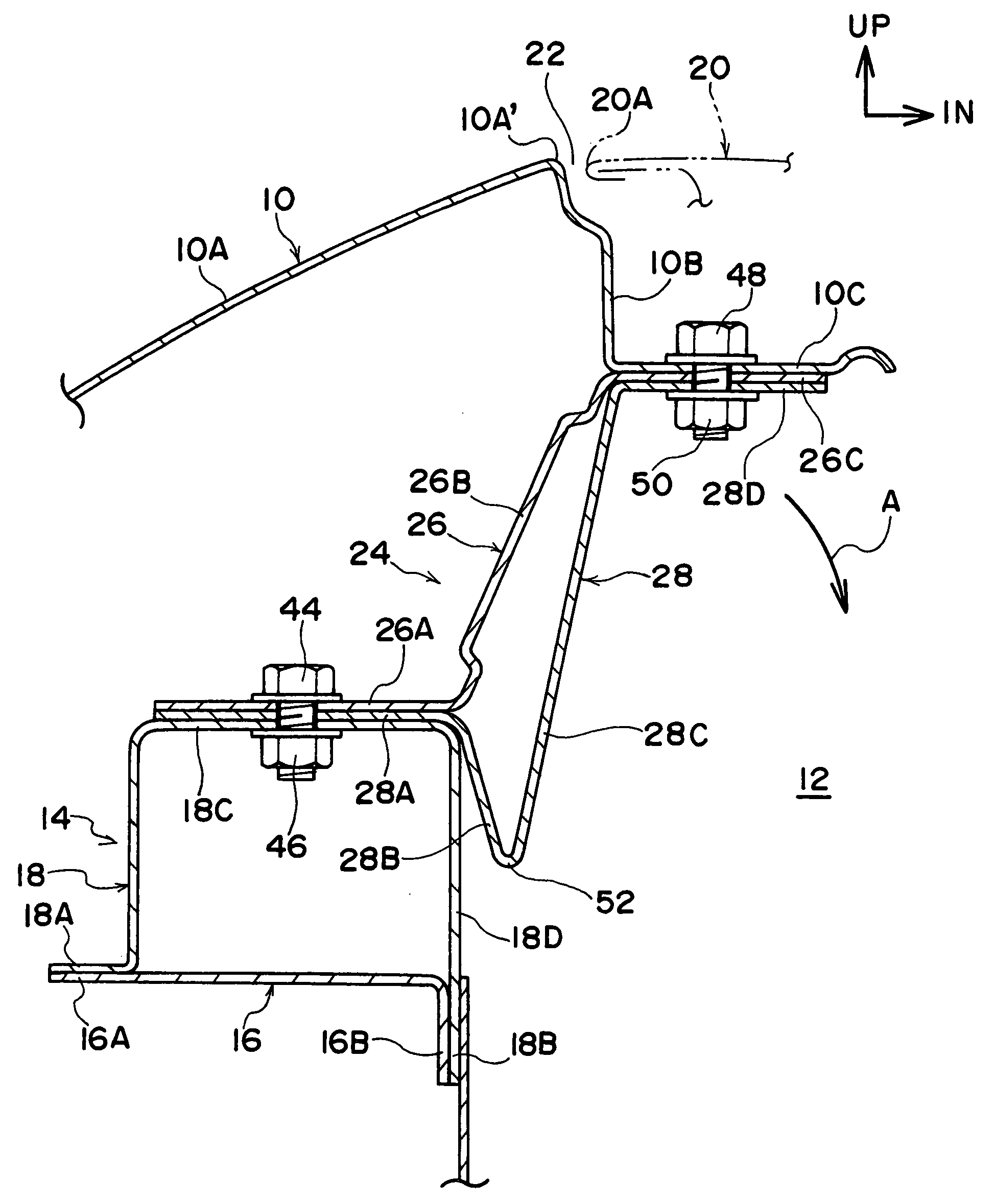 Vehicle fender panel mounting structure