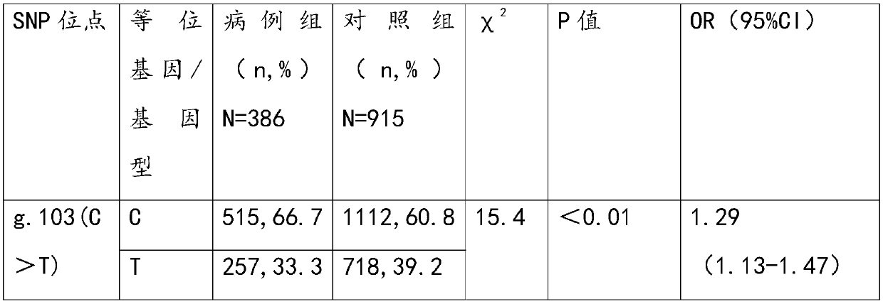 Application of TRPV5 gene SNP locus in detecting susceptibility to heavy-metal poisoning