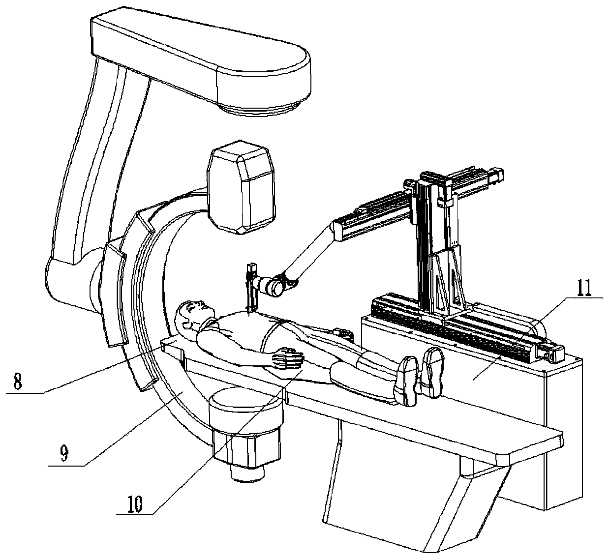 Six-freedom-degree puncture operation robot