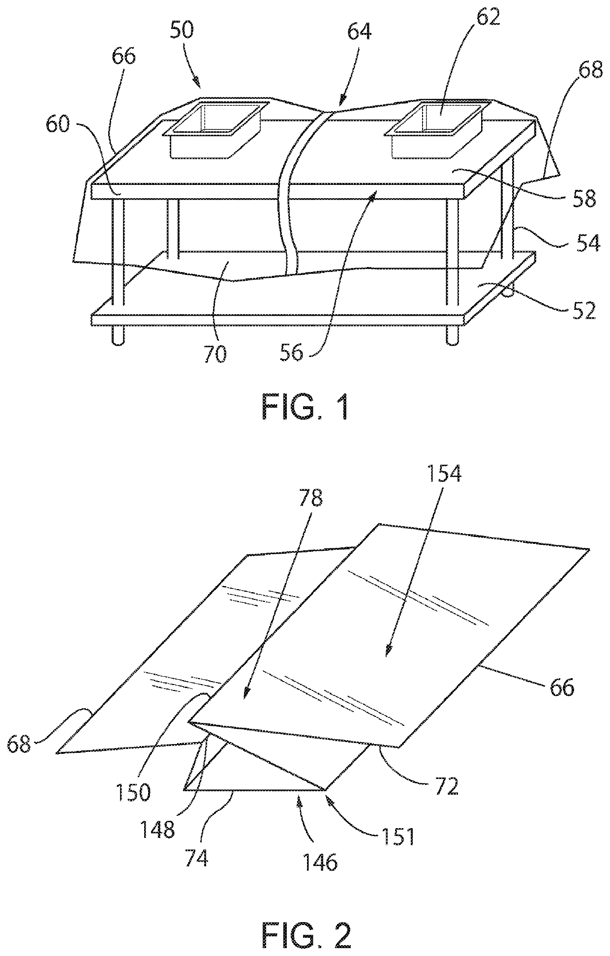 Tamperproof surgical back table drape