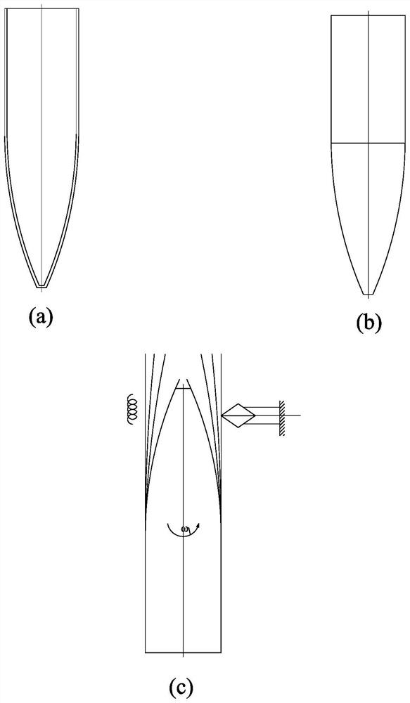 Extrusion and stretching composite forming equipment for forming large conical cylinder