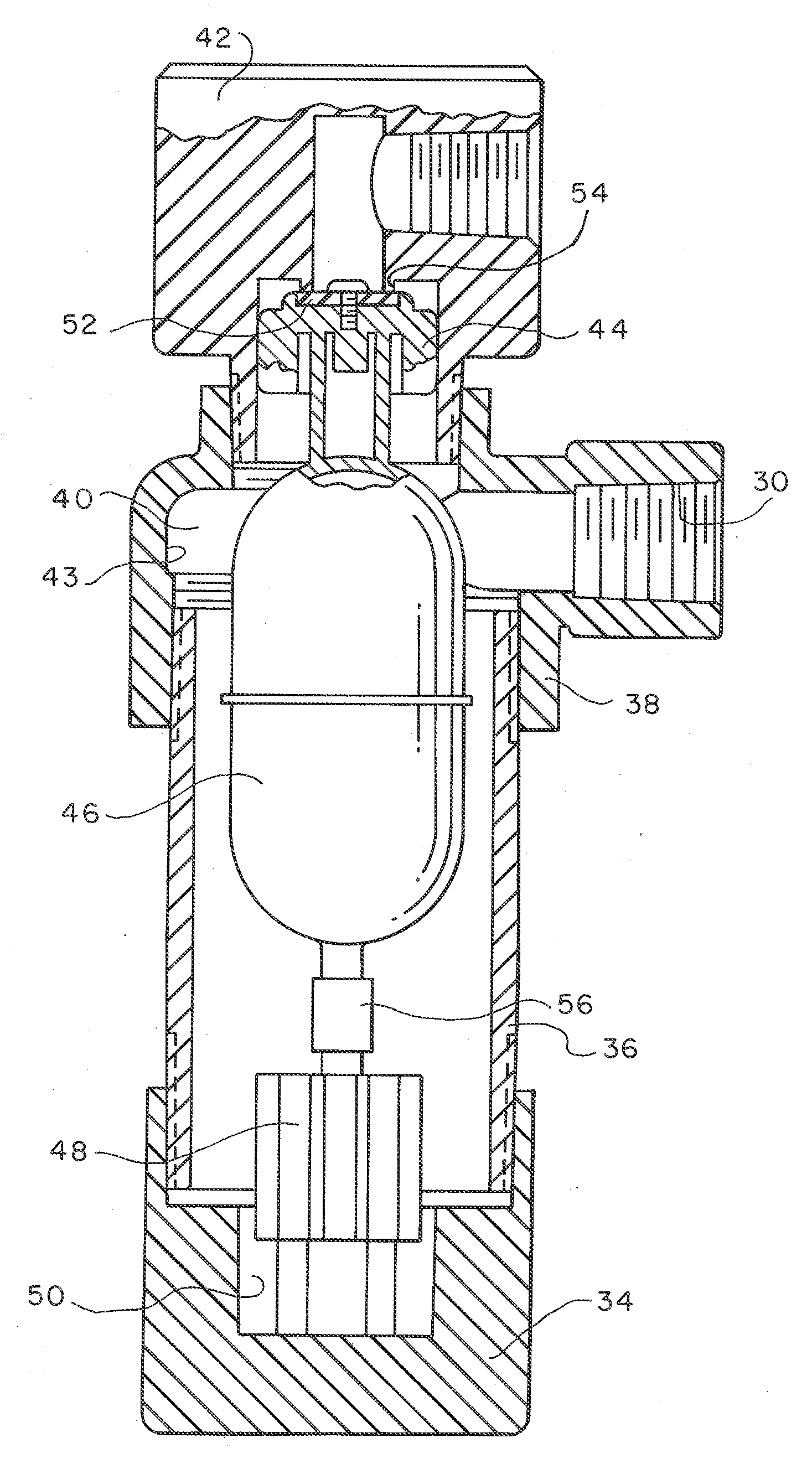 Separating liquid shut-off for ammonia vapor transfer system