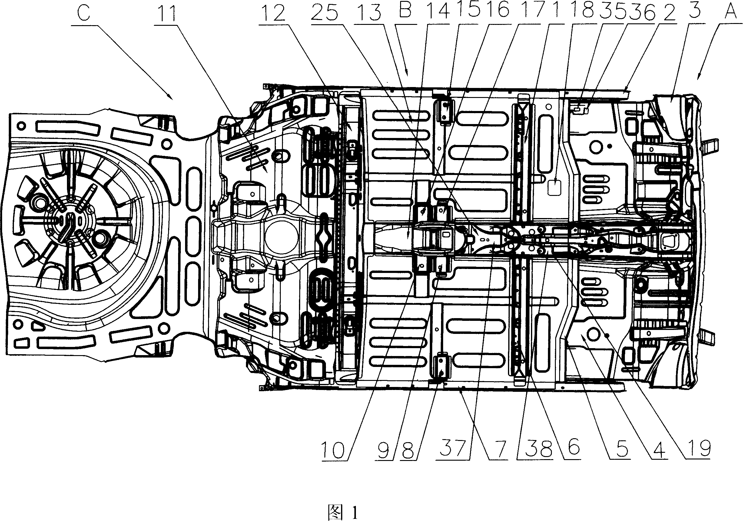 Electric automobile frame