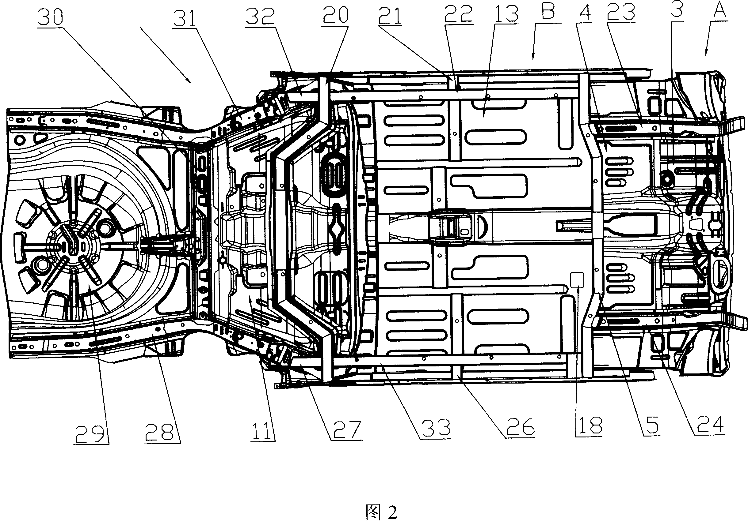 Electric automobile frame