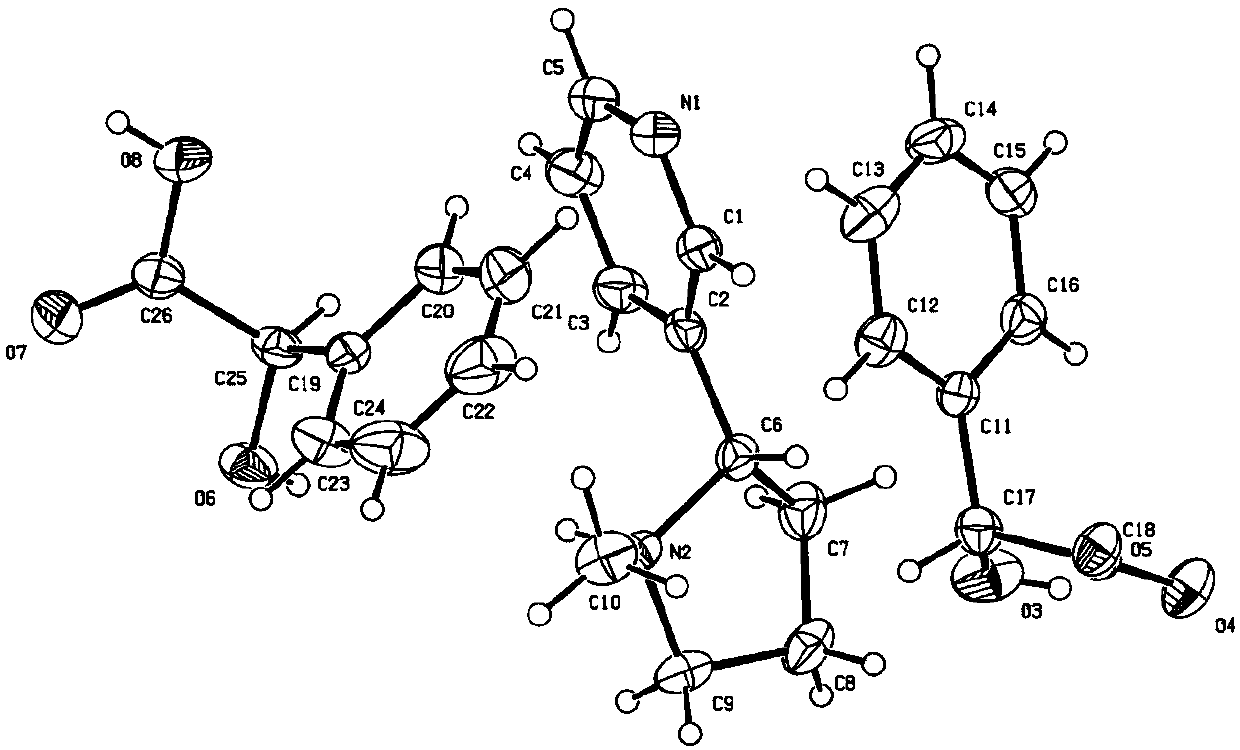 Nicotine-mandelate complex crystal, preparation method thereof and tobacco product containing same