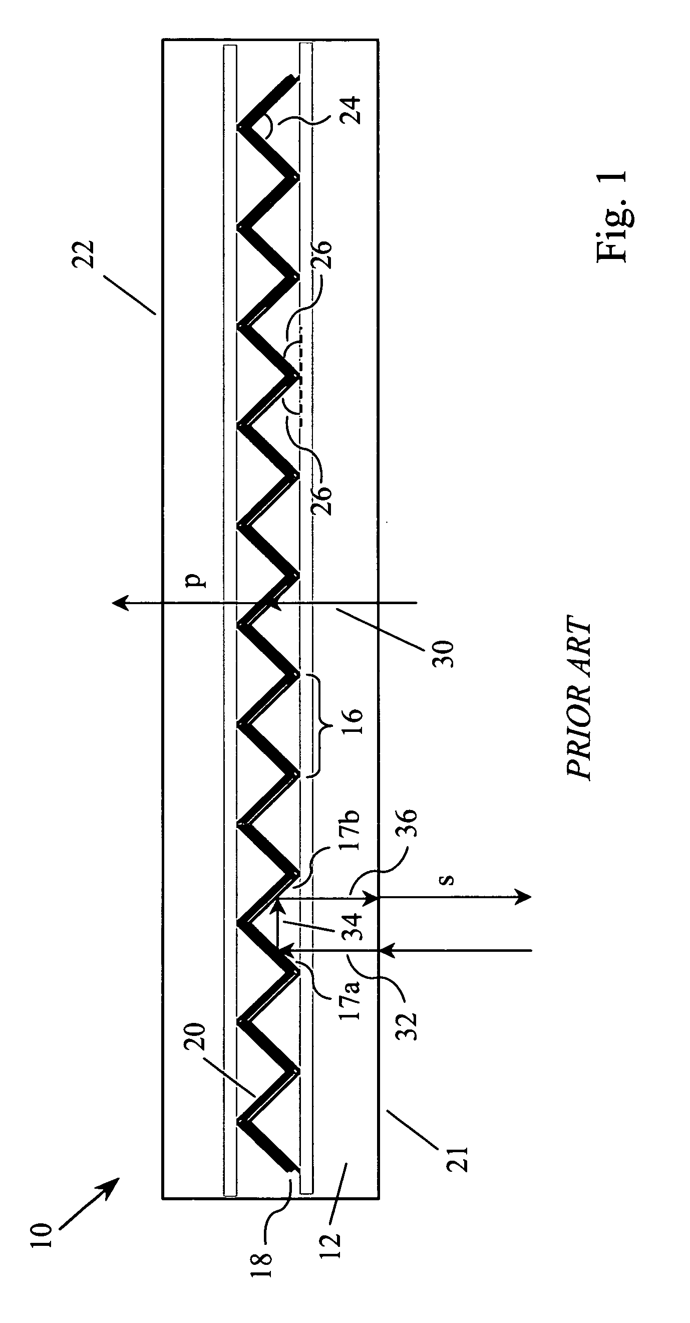 Reflective polarizer with polarization splitting microstructure