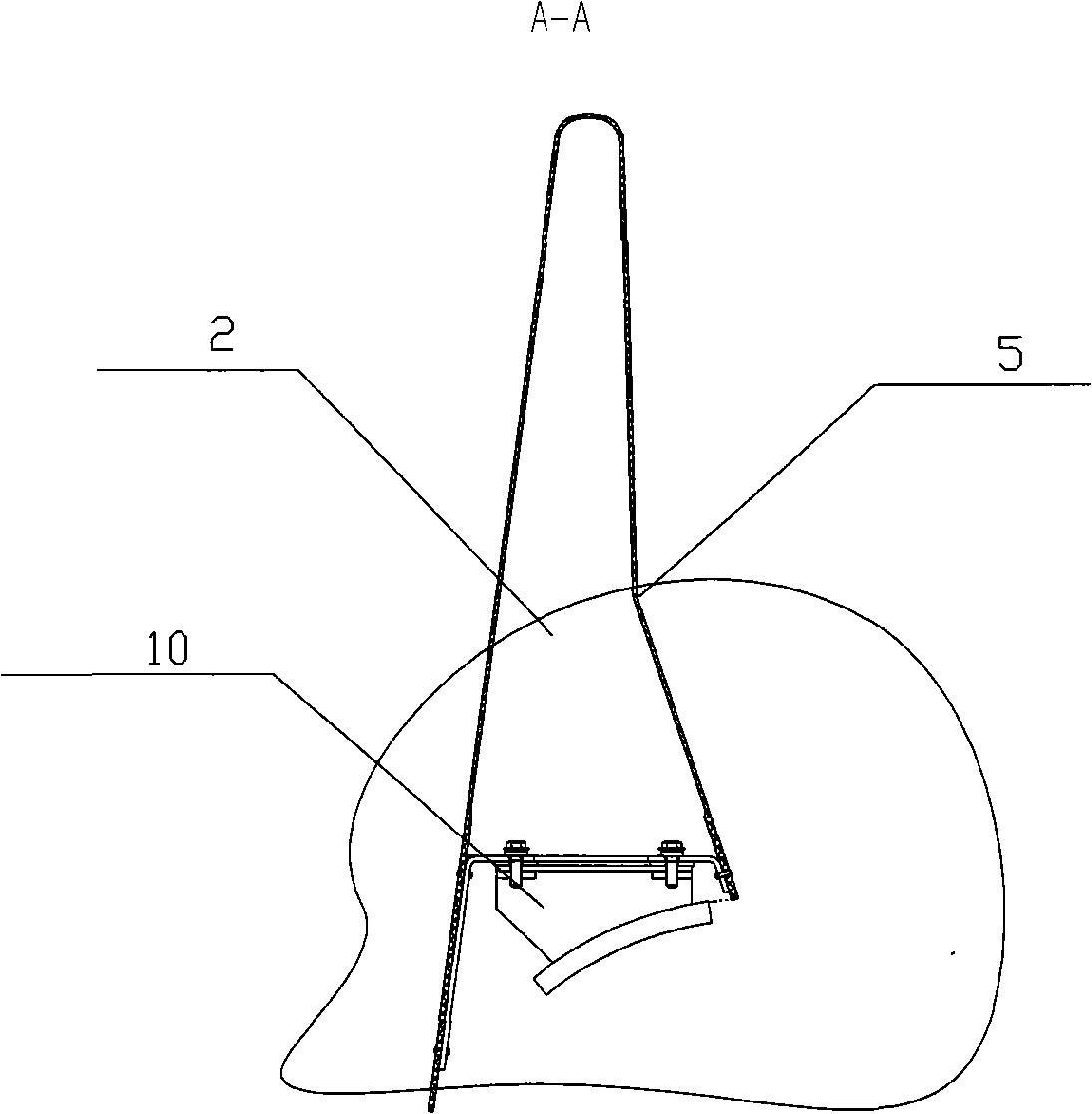 Pantograph flow guiding device of rail vehicle