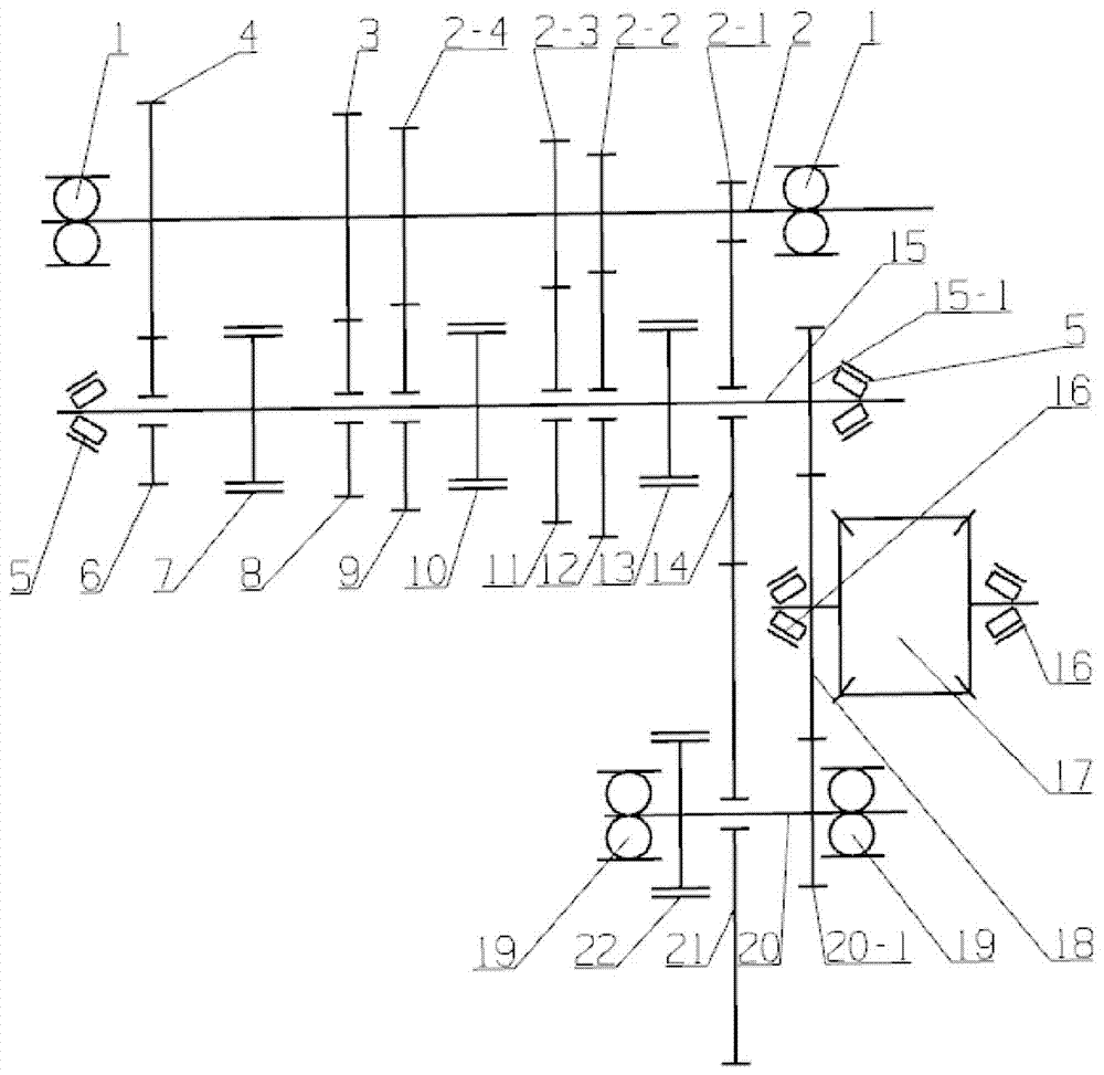 Front-wheel-drive vehicle gearbox