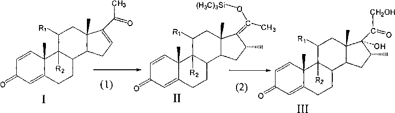 Preparation method of 16 Alpha-methyl steroidal compound