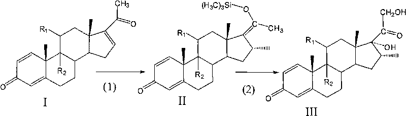 Preparation method of 16 Alpha-methyl steroidal compound