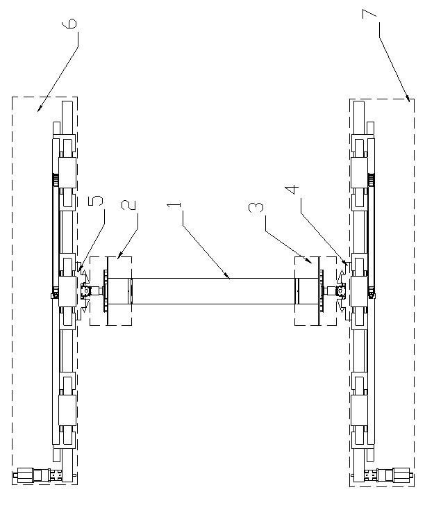 Horizontal forced vibration experimental device for sectional models of FISHFRAM float bowls flowing down uniformly