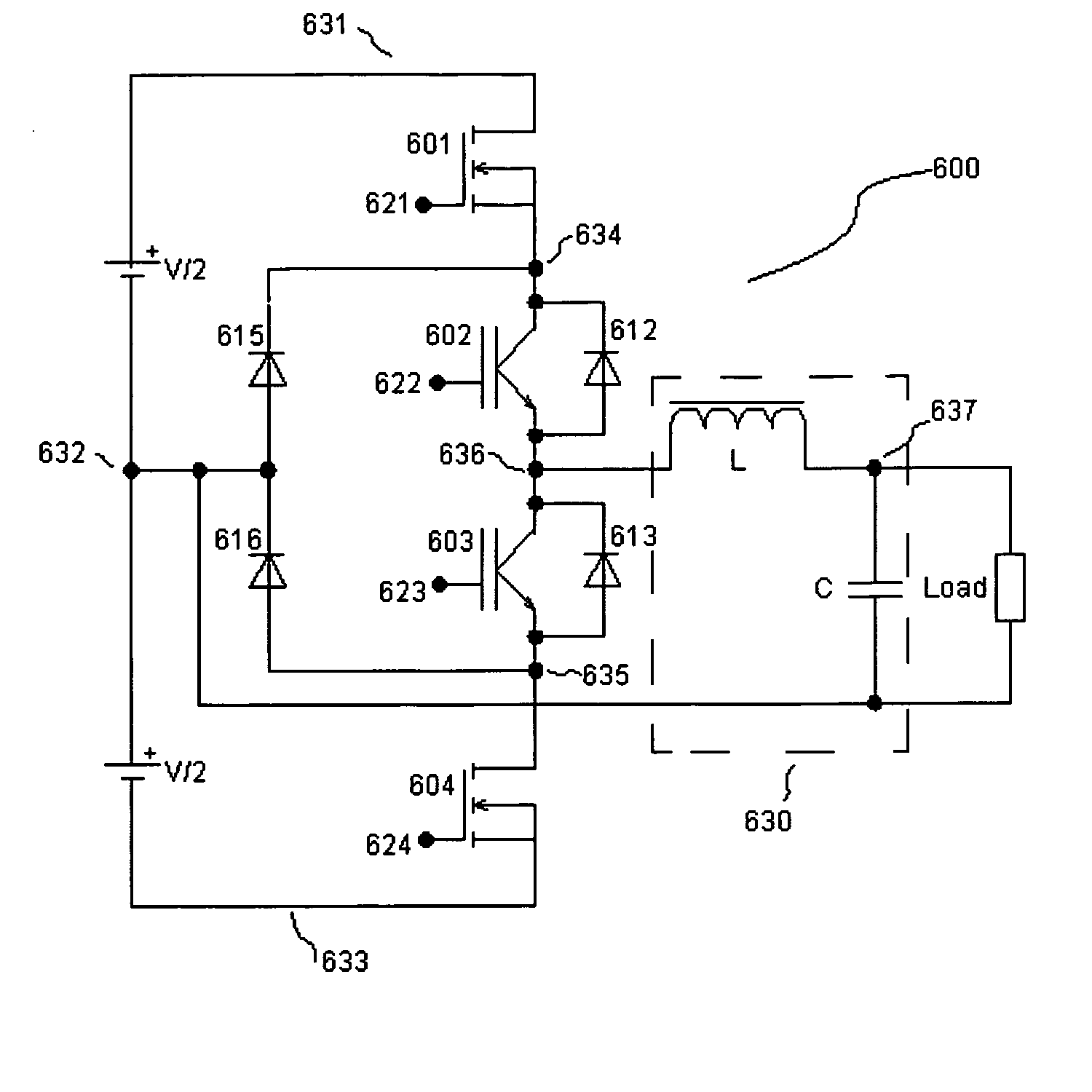 Three level inverter