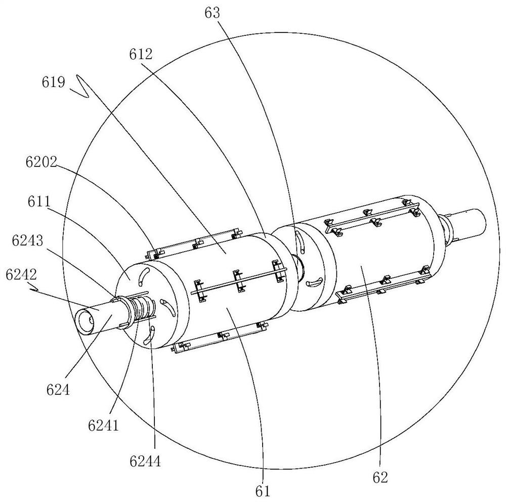 Front and rear cylinder body detection device