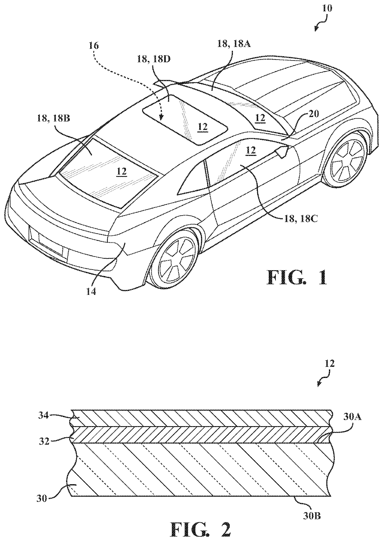 Substantially transparent substrates including high and low emissivity coating layers