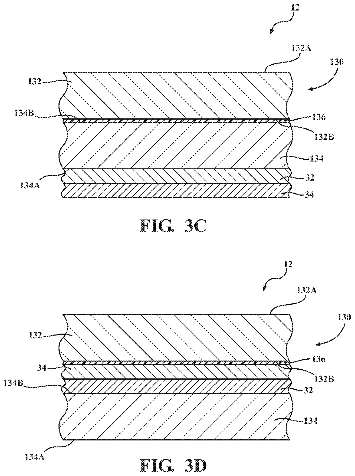 Substantially transparent substrates including high and low emissivity coating layers